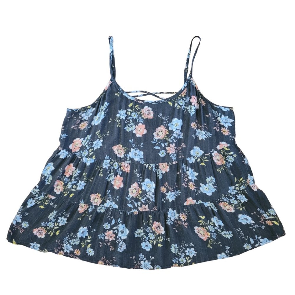 TORRID Floral Print Crossback Tiered Cami - Picture 6 of 10